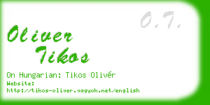 oliver tikos business card